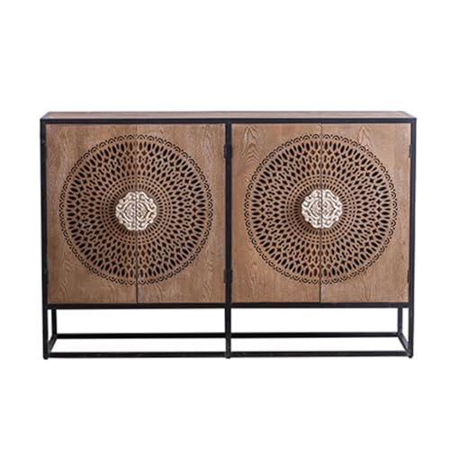 Buffetschrank Multifunktionale Retro Notleidendes Massivholz Kommode B&B Home Eingangsschrank Schrank Kommode mit Stauraum von SFANIIX
