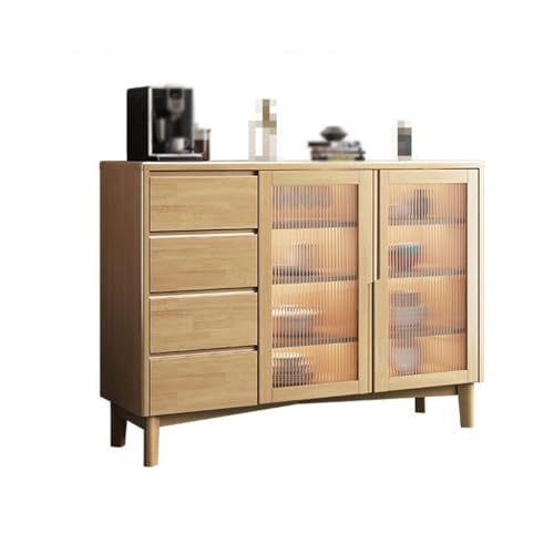 Buffetschrank Nordic Massivholz Kommode Schrank Einfache Haus Weinschrank Teeschrank Küchenschrank Kommode mit Stauraum von SFANIIX