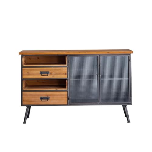 Buffetschrank Nordic Retro Kommode Schmiedeeisen Alte Persönlichkeit Eingangsschrank Wohnzimmer Sofa Seitenschrank Kommode mit Stauraum von SFANIIX