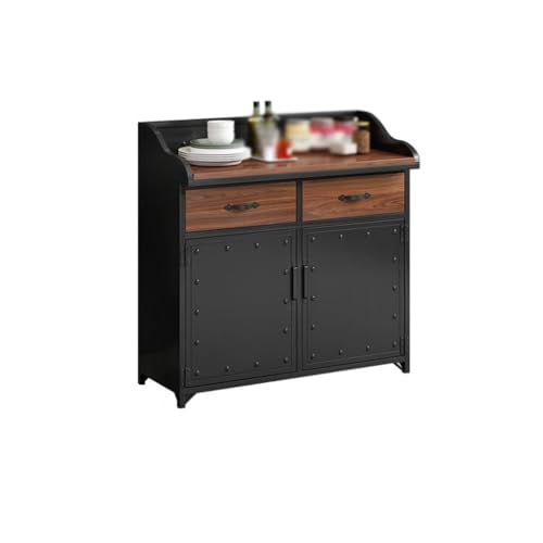 Buffetschrank Retro Eisen Licht Luxus Aufbewahrungsschrank Weinschrank Teeschrank Aufbewahrungsschrank Multifunktional Einfache Kommode im Industriestil Kommode mit Stauraum (Color : A) von SFANIIX