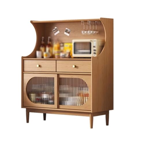 Buffetschrank Retro Massivholz Kommode Mit Einfache Aufbewahrungsbox Wohnzimmer Teeschrank Küche Kommode Kommode mit Stauraum von SFANIIX