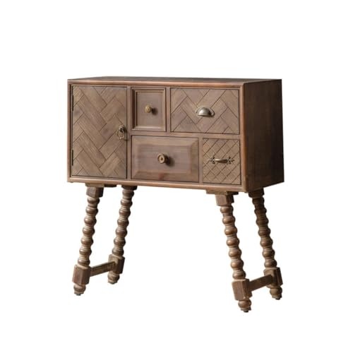 Buffetschrank Retro Massivholz Kommode Wohnzimmer Schlafzimmer Multifunktions Kommode Alt Geschnitzt Eingangsschrank Kommode mit Stauraum von SFANIIX