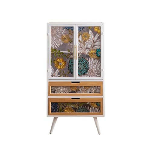 Buffetschrank Retro handbemalte Kommode B&B Wohnzimmer Aufbewahrungsschrank Teeschrank Eingangshalle Eingangsschrank Kommode mit Stauraum von SFANIIX