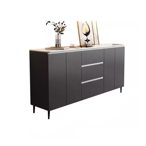 Buffetschrank Schiefer Kommode Teeschrank Moderne einfache Massivholz Schrank Haus Küche Wandschrank Kommode mit Stauraum (Color : B, Size : 200X35X85cm) von SFANIIX