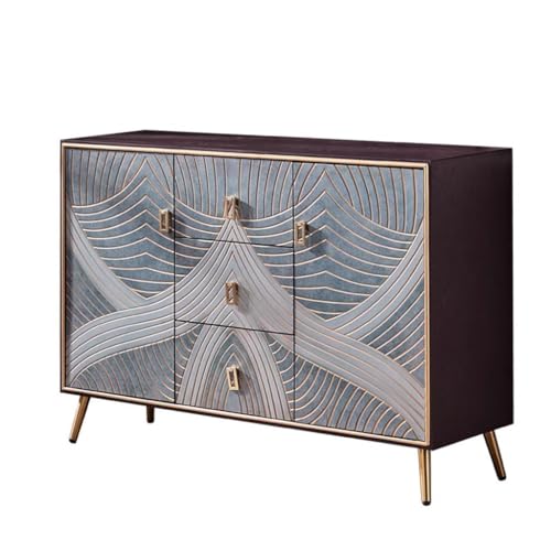 Buffetschrank Schrank Großer Aufbewahrungsschrank Eingangsschrank Wohnzimmer Moderne Trennwand Sideboard Licht Luxus Kommode Kommode mit Stauraum (Größe : M:150X40X92cm) von SFANIIX