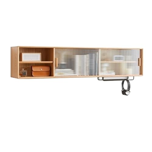 Buffetschrank Voll Massivholz Wandschrank Modern Minimalistisch Wandmontiert Eiche Kommode Aufbewahrungsschrank Nordischer Küchenwandschrank Kommode mit Stauraum(1800 * 280 * 350mm) von SFANIIX