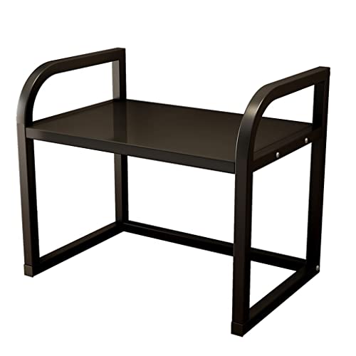 Druckerständer Doppelschicht Scanner Regal Desktop Drucker Ständer für Büro Wohnzimmer Schreibtisch Veranstalter Monitor Ständer Kopie Rack (Schwarz) Druckertisch von SFANIIX