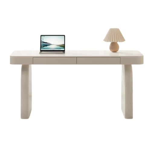 Home Office 47.2in/55.1in Schreibtisch Creme Stil Home Schreibtisch mit Ablagefach Studie Schreibtisch Computer Schreibtisch Büro Arbeitsplatz Moderne Einfache Tisch(Size:140 * 60 * 75cm) von SFANIIX