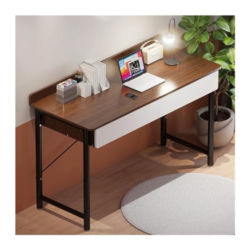 Home Office Einfacher Computerschreibtisch Büro Moderner Schreibtisch Universal Laptopständer Home Workstation mit 2 Schubladen Arbeitsbüro Moderner Einfacher Tisch(Color :B,Size:100CM) von SFANIIX