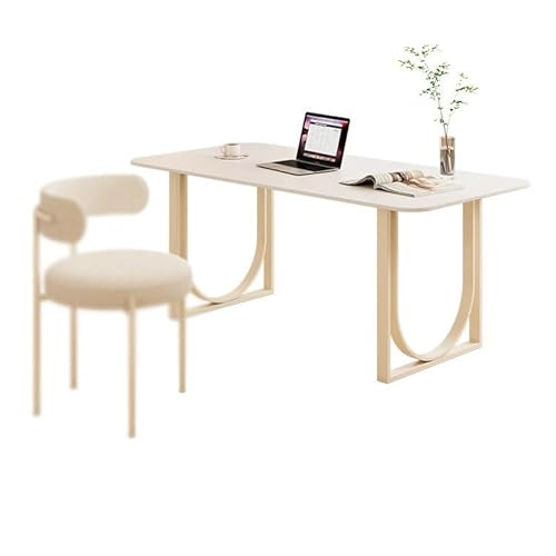 Home Office Französisch Rock Board Schreibtisch Home Schlafzimmer Desktop Computer Schreibtisch Wohnzimmer Weiß Teetisch Esstisch Schreibtisch Moderne Einfache Tisch(Size:160 * 80 * 75cm) von SFANIIX