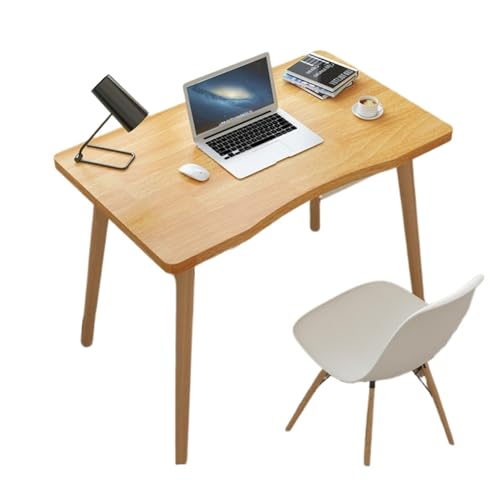 Home Office Home Office Schreibtisch Kleiner Computer-Laptoptisch mit ergonomisch gebogenem Desktop Einfache Schlafzimmer Studiertisch Moderner Einfacher Tisch(B,70 * 40 * 73CM) von SFANIIX