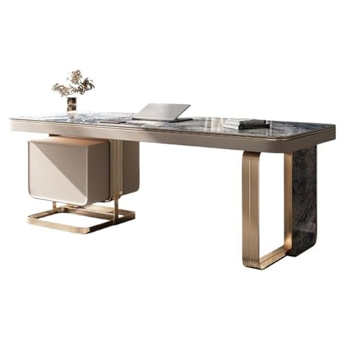 Home Office Minimalistischen Schreibtisch Home Modern Einfaches Licht Luxus Computerschreibtisch Geschäft Schiefer Boss Schreibtisch Moderne Einfache Tisch(140 * 70 * 75cm) von SFANIIX