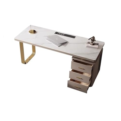 Home Office Schiefer Schreibtischlampe Luxus Moderne Einfache Desktop-Computerschreibtisch Schreibtisch Home Studie Schreibtisch Minimalistischen Schreibtisch Moderne Einfache Tisch(140 * 70 * 75cm) von SFANIIX
