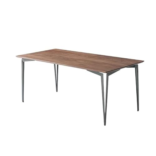 Home Office Schwarz Walnuss Esstisch Massivholz Schreibtisch Computerschreibtisch Schreibtisch Arbeitstisch Modern Minimalistisch Home Studie Schreibtisch Moderne Einfache Tisch(160 * 80 * 75cm) von SFANIIX
