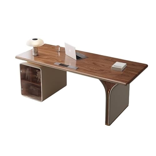 Home Office Stil Massivholz Arbeitsbüro Leder Schreibtisch Licht Luxus Moderne Minimalistische Schreibtisch Minimalistische Home Schreibtisch Moderne Einfache Tisch(160 * 70 * 75cm) von SFANIIX