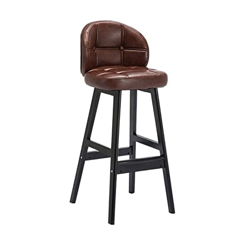 Moderne Barhocker Barstuhl Kreative Retro Hohe Hocker PU Leder Kissen Rückenlehne Home Restaurant Küche Cafe Dekorative Stuhl Hocker Esszimmer Stühle (Color : D, Size : 41 * 98cm) von SFANIIX
