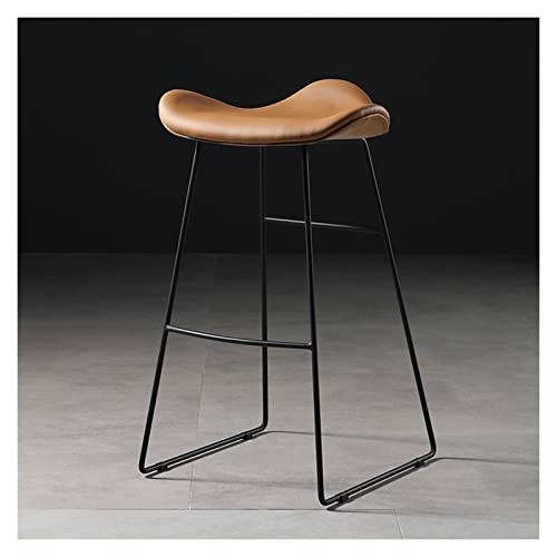 Moderne Barhocker Moderner Schmiedeeisen Hoher Hocker, Pu Leder Barhocker, Casual Barhocker, Barhocker Küche Home Wohnzimmer, Esszimmer Stuhl ( Color : C ) von SFANIIX