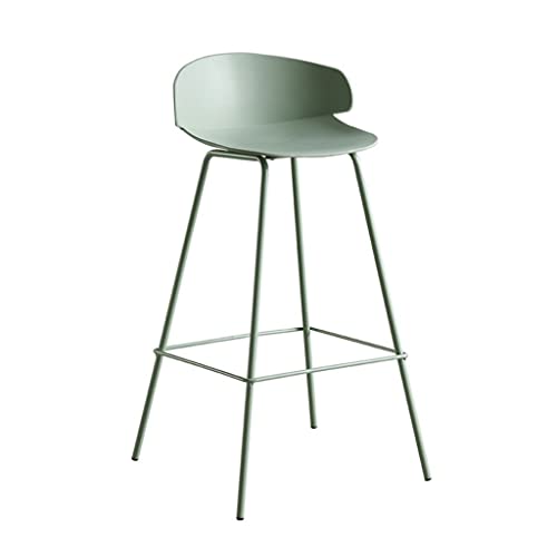 Moderne Barhocker Moderner minimalistischer Hochstuhl mit Rückenlehne Home Kitchen Schmiedeeisen Barhocker Nordic Barhocker Zähler Bar Stuhl Esszimmerstühle (Color : B, Size : 75cm) von SFANIIX