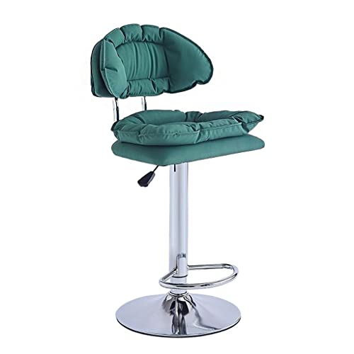 Moderne Barhocker Nordic Casual High Chair Lift Chair Stoff Soft Cushion Bar Zähler Rotating High Foot Disc mit Rückenlehne Hocker Esszimmerstühle (Größe : I) von SFANIIX