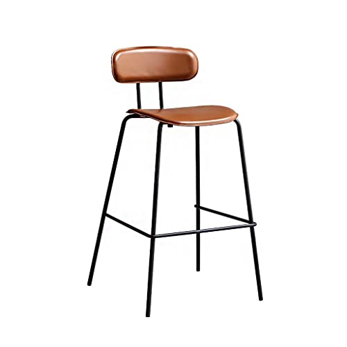 Moderne Barhocker Nordischer Esstisch und Stühle Barhocker Café Einfache Schmiedeeisen Retro Esszimmerstühle Freizeit Barstühle Esszimmer Stühle (Color : A, Size : 75cm) von SFANIIX