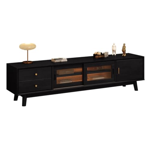 Moderne Multimedia-Konsole, luxuriös, aus Massivholz, postmodernes Licht, kleine Wohnung, Schwarz, Retro-Stil, Wohnzimmer, separate Aufbewahrung, TV-Schrank für Wohnzimmer, Schlafzimmer (200 x 35 x 46 Moderne Multimedia-Konsole, luxuriös, aus Massivholz, postmodernes Licht, kleine Wohnung, Schwarz, Retro-Stil, Wohnzimmer, separate Aufbewahrung, TV-Schrank für Wohnzimmer, Schlafzimmer (200 x 35 x 46 von SFANIIX