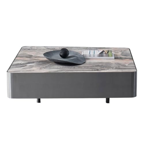 Moderner Mitteltisch Leichter, luxuriöser quadratischer Couchtisch aus Marmor, moderner Beistelltisch for die Villa, for das Schlafzimmer, Sofatisch Kaffee-Beistelltisch von SFANIIX