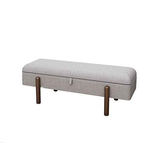 Rechteckige Ottoman-Bank mit Betthocker für Schlafzimmer Aufbewahrungsbox Wohnzimmer Einfache Langer Hocker Massivholz Weiche Tasche Mode Kleiderschrank Eingang Ottom-Bank von SFANIIX