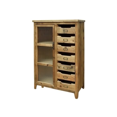 SFANIIX Buffet Sideboards Retro Küchenmöbel Schränke Barschränke für zu Hause Wohnzimmer-Schränke mit Glastüren Sideboard mit Behälter SFANIIX Buffet Sideboards Retro Küchenmöbel Schränke Barschränke für zu Hause Wohnzimmer-Schränke mit Glastüren Sideboard mit Behälter von SFANIIX