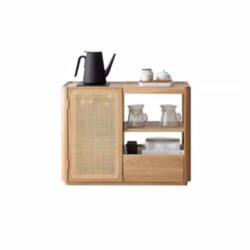 SFANIIX Buffet Teemöbel aus massivem Holz, chinesische Sideboard, Wohnzimmer, Seitentisch, Teetisch, integriertes Sideboard, Küchenschränke, Sideboard mit Behälter von SFANIIX