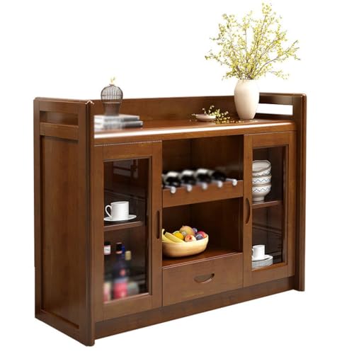 SFANIIX Buffetschrank Massivholz Sideboard Restaurant Beistellschrank Weinschrank Wandmontage Modern Minimalistisch Wohnzimmer Teeschrank Aufbewahrungsschrank Sideboard mit Stauraum von SFANIIX