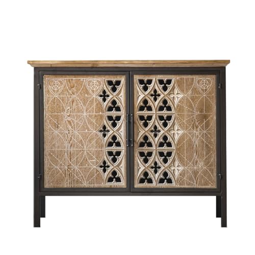 SFANIIX Buffetschrank Retro Veranda Schrank Massivholz Wohnzimmer Eisen Esszimmer Sideboard Homestay Old Dekoschrank Sideboard mit Stauraum SFANIIX Buffetschrank Retro Veranda Schrank Massivholz Wohnzimmer Eisen Esszimmer Sideboard Homestay Old Dekoschrank Sideboard mit Stauraum von SFANIIX