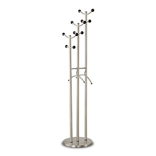 SFANIIX Freistehende Garderobenleiste Garderobenleiste Freistehend Home Bodenaufhänger Modern Edelstahl Garderobenleiste Garderobenleiste Freistehend Flur Baumständer Stehgarderobe von SFANIIX