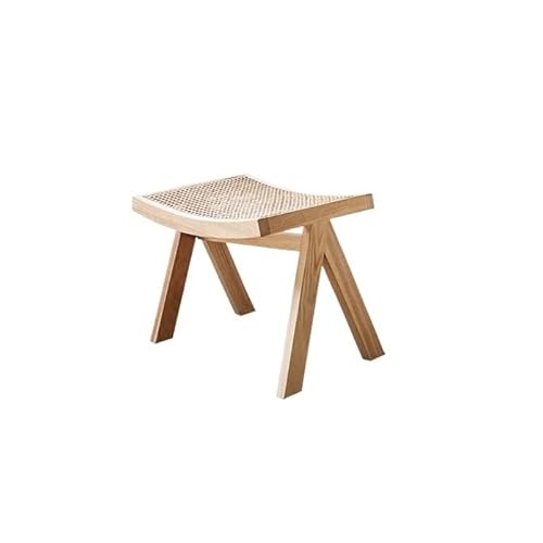 SFANIIX Kosmetikhocker kleiner Hocker aus Holz, Schuhhocker mit Fußpedal aus Massivholz, Retro, Esszimmerstuhl, Nachttischhocker, kleiner Fußhocker von SFANIIX