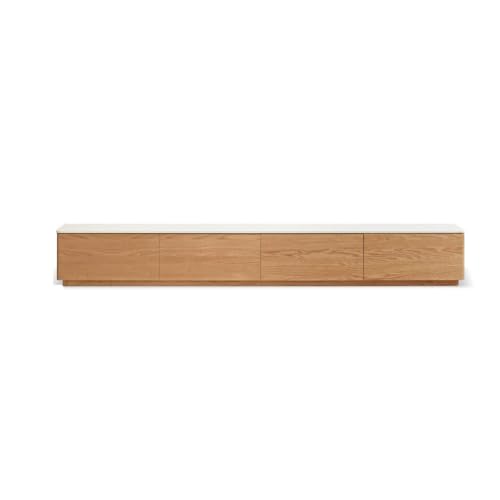 SFANIIX Moderne Medienkonsole 200CM Massivholz Moderner Aufbewahrungsschrank, Rustikaler Wohnzimmer Steinplatten Möbel Geeignet für Hotels für Wohnzimmer Schlafzimmer von SFANIIX
