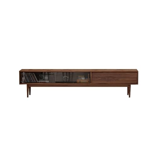 SFANIIX Moderne Medienkonsole 210cm Modern-Rustikales Entertainment-Zentrum, Minimalistisches Walnuss Wohnzimmer Aufbewahrungseinheit, Geeignet für Wohnhäuser und Hotels für Wohnzimmer Schlafzimmer von SFANIIX