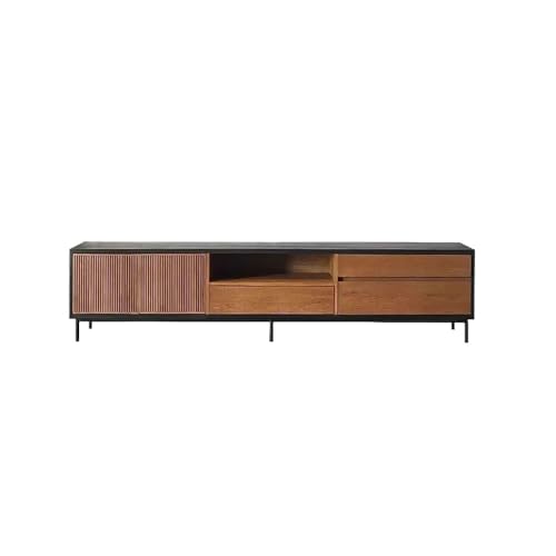 SFANIIX Moderne Medienkonsole 220cm Moderner Wabi-Sabi Haushalts Aufbewahrungsschrank, Rustikales Farbkontrast Unterhaltungszentrum, Geeignet für Hotels und Wohnzimmer für Wohnzimmer Schlafzimmer von SFANIIX