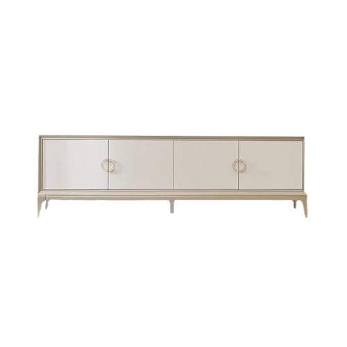 SFANIIX Moderne Medienkonsole Einfache Weiße Massivholz Tv-Schrank Wohnzimmer Stilvolle Champagner Farbe für Wohnzimmer Schlafzimmer SFANIIX Moderne Medienkonsole Einfache Weiße Massivholz Tv-Schrank Wohnzimmer Stilvolle Champagner Farbe für Wohnzimmer Schlafzimmer von SFANIIX