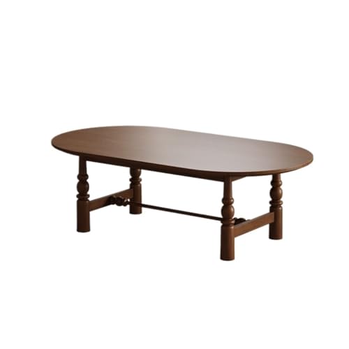 SFANIIX Moderner Mitteltisch Couchtisch Oval Retro Massivholz Wohnzimmer Log Stil Kleiner Tisch Kaffee-Beistelltisch SFANIIX Moderner Mitteltisch Couchtisch Oval Retro Massivholz Wohnzimmer Log Stil Kleiner Tisch Kaffee-Beistelltisch von SFANIIX