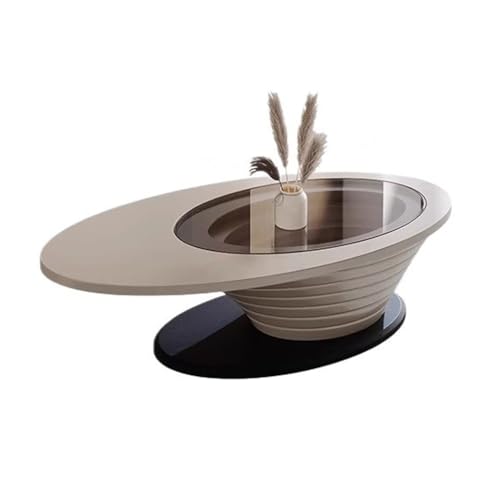 SFANIIX Moderner Mitteltisch Personalisierter Teetisch, moderner Wohnzimmer-Heimlicht-Luxus-einfacher ovaler Glas-Teetisch Kaffee-Beistelltisch SFANIIX Moderner Mitteltisch Personalisierter Teetisch, moderner Wohnzimmer-Heimlicht-Luxus-einfacher ovaler Glas-Teetisch Kaffee-Beistelltisch von SFANIIX
