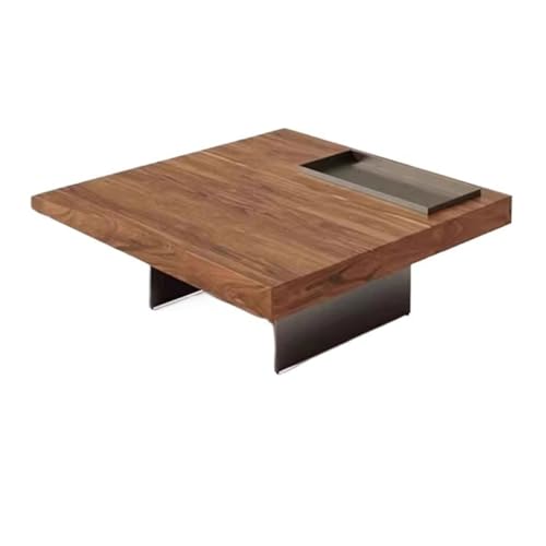 SFANIIX Moderner Mitteltisch Quadratischer Couchtisch aus Holz, Schlichter dekorativer, moderner Kleiner, Beistelltisch fürs Schlafzimmer Kaffee-Beistelltisch von SFANIIX