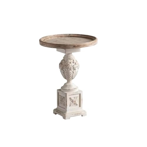 SFANIIX Moderner Mitteltisch Retro Massivholz Kleine Kaffee Tisch Balkon Freizeit Runde Kaffee-Beistelltisch SFANIIX Moderner Mitteltisch Retro Massivholz Kleine Kaffee Tisch Balkon Freizeit Runde Kaffee-Beistelltisch von SFANIIX