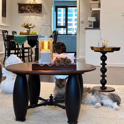 SFANIIX Moderner Mitteltisch Retro-Teetisch, Wohnzimmer, Heim-Teetisch, runder Wohnzimmer-Mitteltisch, Schlafzimmer-Beistelltisch Kaffee-Beistelltisch SFANIIX Moderner Mitteltisch Retro-Teetisch, Wohnzimmer, Heim-Teetisch, runder Wohnzimmer-Mitteltisch, Schlafzimmer-Beistelltisch Kaffee-Beistelltisch von SFANIIX