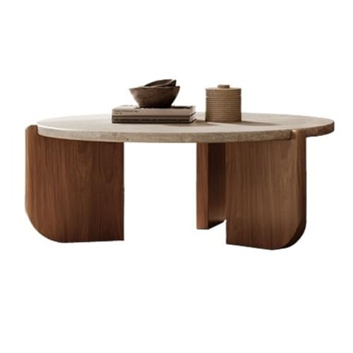 SFANIIX Moderner Mitteltisch Rock Plate Couchtisch Rund Wohnzimmer Home Kleine Wohnung Nordischer dekorativer Kaffee-Beistelltisch SFANIIX Moderner Mitteltisch Rock Plate Couchtisch Rund Wohnzimmer Home Kleine Wohnung Nordischer dekorativer Kaffee-Beistelltisch von SFANIIX