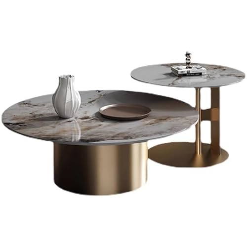 SFANIIX Moderner Mitteltisch Teetisch Wohnzimmer Haushalt Einfacher Moderner Kleiner Haushalts-Runder Steinteller-Kleiner Kaffee-Beistelltisch SFANIIX Moderner Mitteltisch Teetisch Wohnzimmer Haushalt Einfacher Moderner Kleiner Haushalts-Runder Steinteller-Kleiner Kaffee-Beistelltisch von SFANIIX
