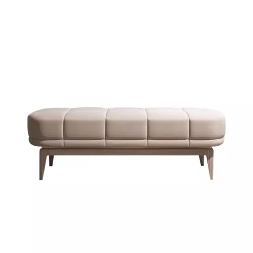 SFANIIX Ottomane Couchbank Modern Leicht Luxus Nachttisch Hocker Minimalistisch Zuhause Modern Schlafzimmer Echtes Leder Lange Bank Schuhbank Moderne Ottomane Bank von SFANIIX