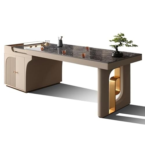 SFANIIX Schreibtisch für Zuhause, Büro, moderner Teetisch, leicht, Teetisch aus Schiefer, für Büro zu Hause, kann auch als einfacher und moderner Schreibtisch verwendet werden von SFANIIX