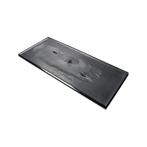 SFANIIX Teetablett Teetablett Natur-Ebonit Teetablett Kung Fu für Zuhause Teetablett aus Stein für chinesisches Büro Serviertablett (70 * 30 * 3cm) von SFANIIX