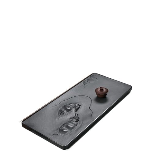 SFANIIX Teetablett Teetablett aus natürlichem Ebonit Teetisch aus Vollstein Tee Meer Großes geprägtes Teetablett Tianluo Grünes Teeset Einfaches Serviertablett (120x60x3cm) von SFANIIX
