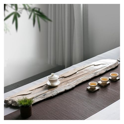 SFANIIX Teetablett Teetablett für zu Hause aus Fossilholz Teetisch Einfacher Teetablett Voller Naturstein Original Kung Fu Teeset Teetablett Meer Serviertablett von SFANIIX