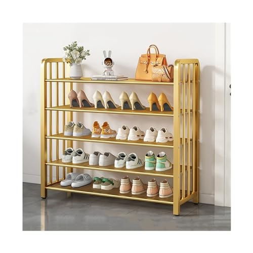 Schuhregal, Schuhregal für Eingangsbereich, freistehender Schuhorganizer aus Metallgitter mit 3/4/5 Ebenen, platzsparendes Schuhregal für Schuhregal, Schuhregal für Eingangsbereich, freistehender Schuhorganizer aus Metallgitter mit 3/4/5 Ebenen, platzsparendes Schuhregal für von SFANIIX